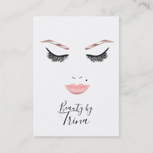 Rose Gold Make-up Gesicht Wimpern Lippen Empfehlun Visitenkarte