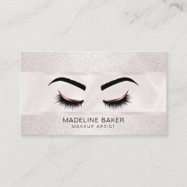 Rose Gold Makeup Artist Eyelash Extension Visitenkarte