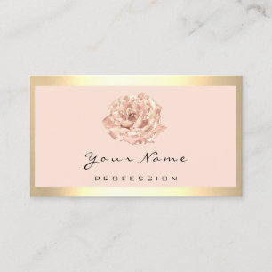 Rose Gold Makeup Artist Salon Rahmen Visitenkarte