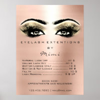 Rose Gold Makeup Eyes Lashes Erweiterungspreise