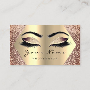 Rose Gold Makeup Künstler Eyelash Blog Influenza Visitenkarte