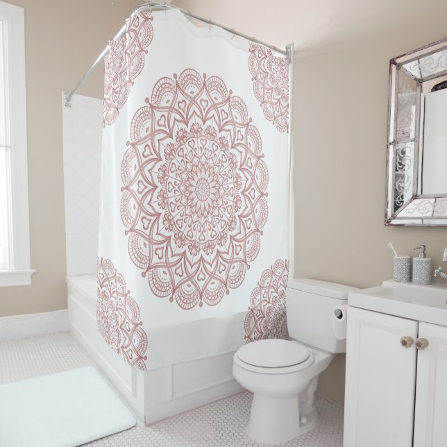 Rose Gold Mandala Boho Duschvorhang (Beispiel)