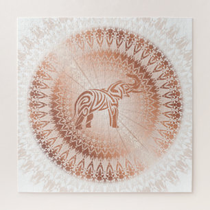 Rose Gold Mandala Elefant