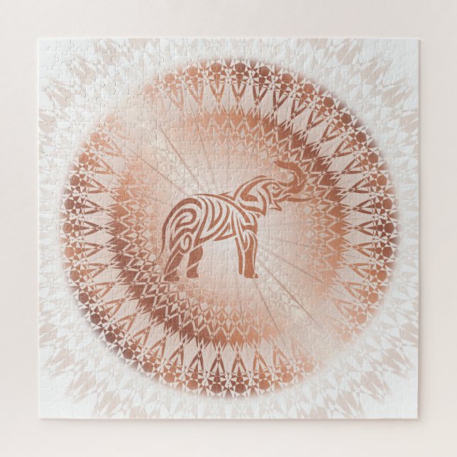 Rose Gold Mandala Elephant (Vertikal)