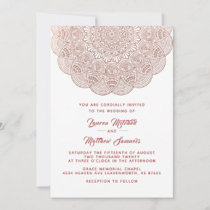 Rose Gold Mandala Hochzeit Einladung