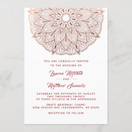 Rose Gold Mandala Hochzeit Einladung