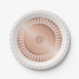 Rose Gold Mandala Pappteller