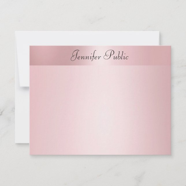 Rose Gold manuscrit Nom de script Modèle (Devant)