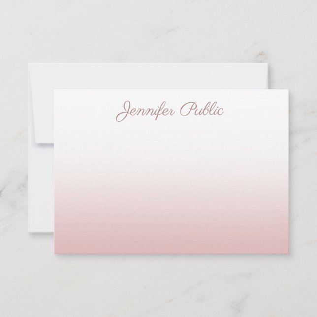 Rose Gold manuscrit Nom de script Modèle Élégant (Devant)
