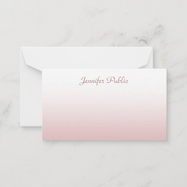 Rose Gold manuscrit Script Élégant Modèle (Devant)