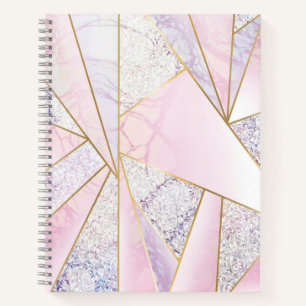 Rose Gold Marble Glitzer wie SpiralNotebook Notizbuch
