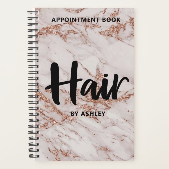 Rose Gold Marble Hair de rendez-vous Livre (Devant)
