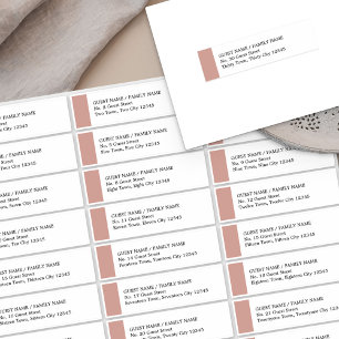 Rose Gold Mariage 30 Étiquettes de adresse invités