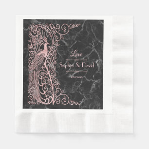 Rose Gold Marmor Art Deco Serviette