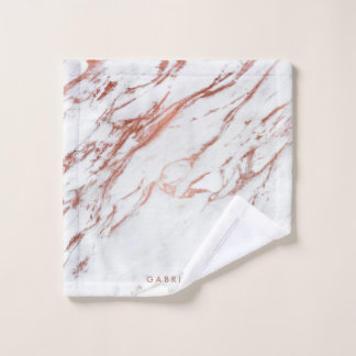 Rose Gold Marmor Badhandtuch Set