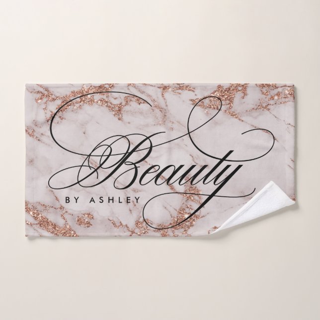 Rose Gold Marmor Beauty Handtuch (Handtuch)