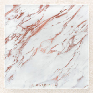 Rose Gold Marmor Glasuntersetzer