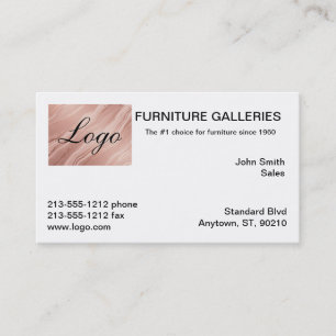 Rose Gold Marmor Klassisches Logo Visitenkarte