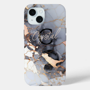 Rose Gold Marmor Monogram Custom Case-Mate iPhone Hülle