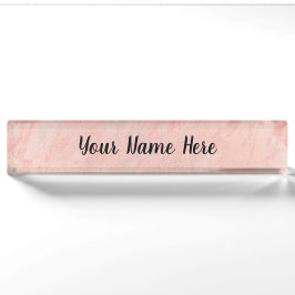 Rose Gold Marmor Namensplakette