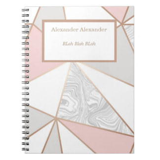 Rose Gold-Marmor-NoteBook Notizblock