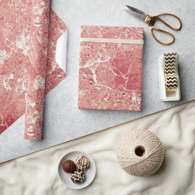 Rose Gold Marmor Textur Geschenkpapier (Kunsthandwerk)
