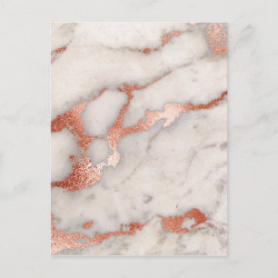 Rose Gold Marmor Textur Postkarte