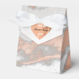 Rose Gold Marmorkupfer Herz 16. Silberfavorit Geschenkschachtel