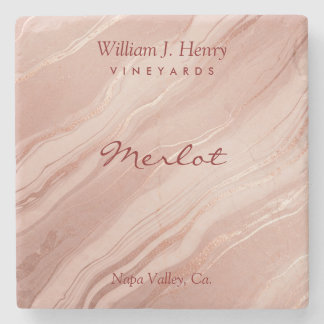 Rose Gold Marmorstein Merlot Weintrink Steinuntersetzer