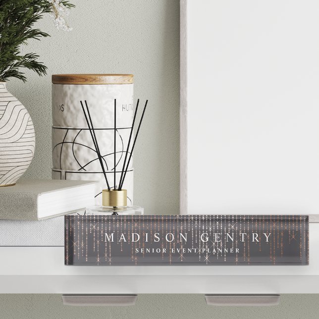 Rose Gold Marquee Namensplakette (Von Creator hochgeladen)