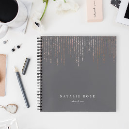 Rose Gold Marquee Personalisiert Notizbuch
