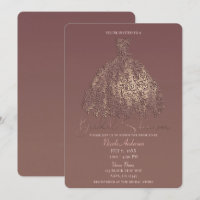Rose Gold Mauve Botanisches Leaf Dress Brautparty