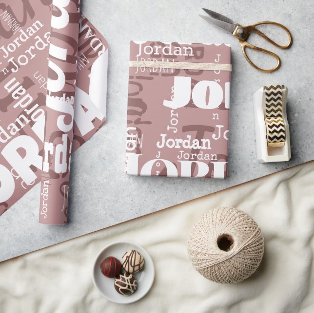 Rose-Gold-Mauve-Neutronen Geschenkpapier (Kunsthandwerk)