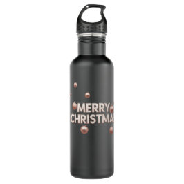 Rose Gold Merry Christmas - Holiday Design Edelstahlflasche