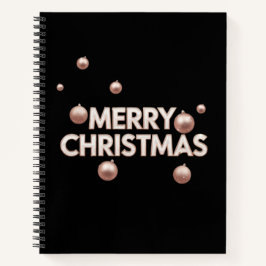 Rose Gold Merry Christmas - Holiday Design Notizbuch