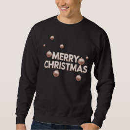 Rose Gold Merry Christmas - Holiday Design Sweatshirt
