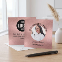 Rose Gold Metall Foto Mitarbeiter des Monats 