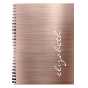Rose Gold Metall Persönliche Unterschrift Schrift Notizblock