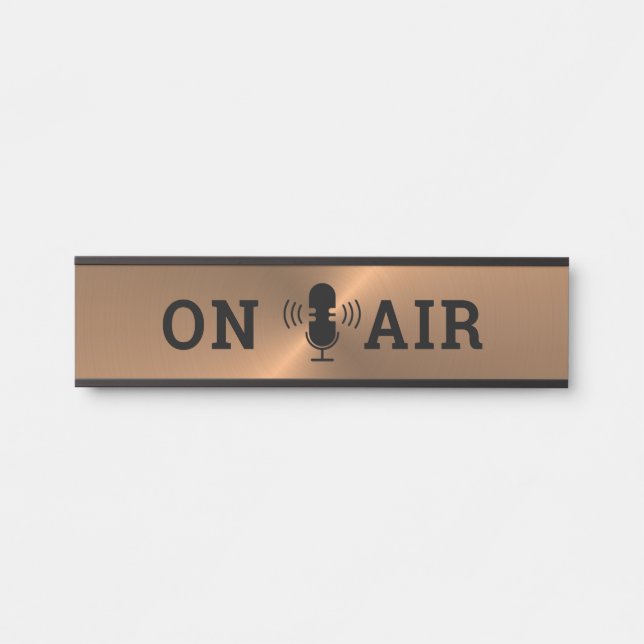 Rose Gold Metalleffekt auf Lufttür-Zeichen Türschild (Vorderseite )