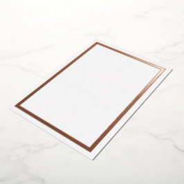 Rose Gold Metallic Foil Border Cards Folieneinladung
