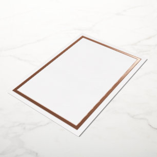 Rose Gold Metallic Foil Border Cards Folieneinladung