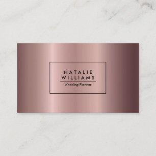 Rose Gold Metallic Foil Visitenkarte