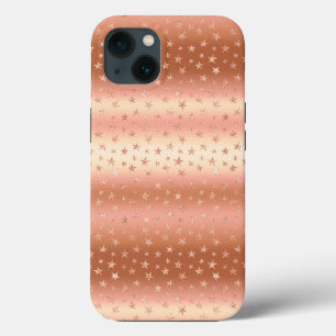 Rose Gold Metallic Glitzer Stars Trendy Girly Case-Mate iPhone Hülle