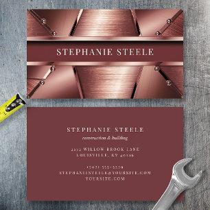 Rose Gold Metallic Visitenkarte
