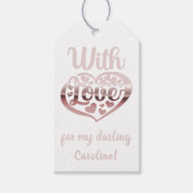 Rose gold metallisch aussehen Valentinherz Liebe w