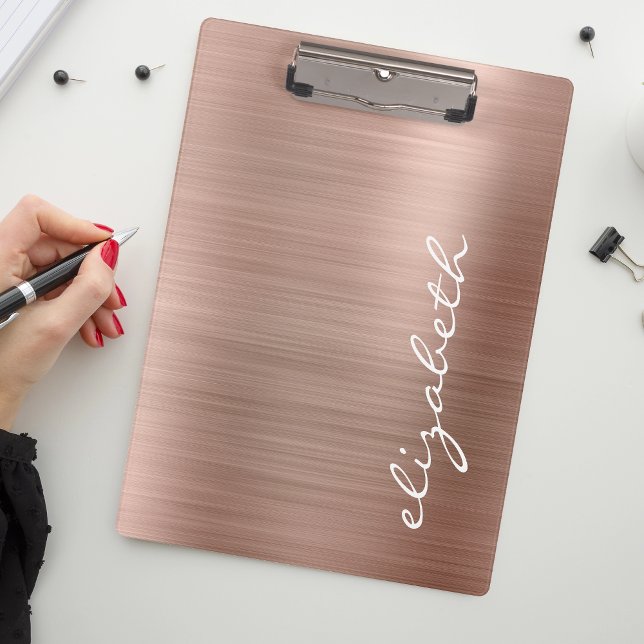 Rose Gold Metallische Personalisiert Signature Scr Klemmbrett (Von Creator hochgeladen)