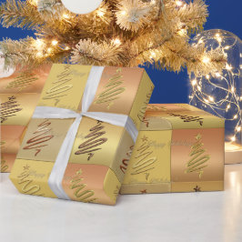 Rose Gold Metallische Weihnachtsbaum Wrapping Pape Geschenkpapier