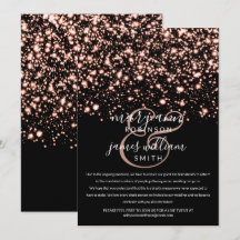 Rose Gold Midnight Glam verändert reduzierte Hochz