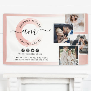 Rose Gold Minimalist Fotograf Marketing-Fotos Banner