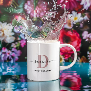 Rose Gold Minimalistisch Monogram Logo Kaffeetasse